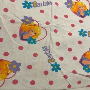 Vintage 90s (1991) Matel Barbie flannel sheet set (Twin) Barbiecore